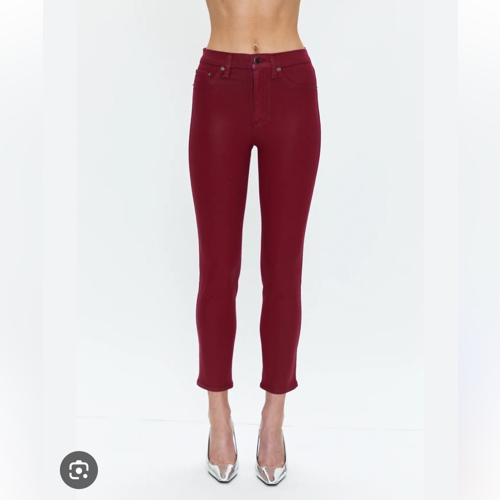 Pistola- MONROE CROP HIGH RISE CIGARETTE CROP - COATED CARNATION size 25